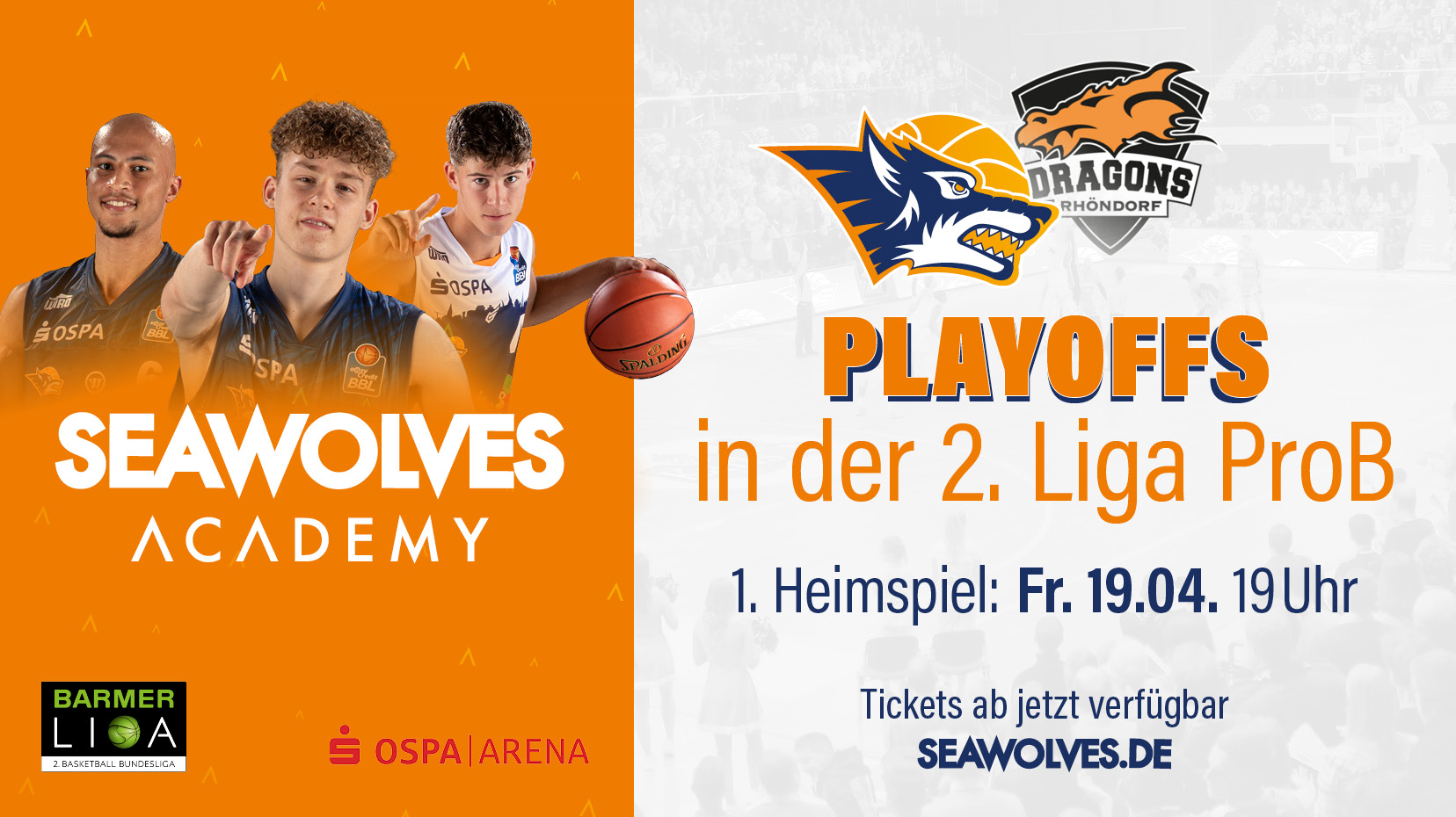 Playoff-Heimspiel der Seawolves Academy am Freitag