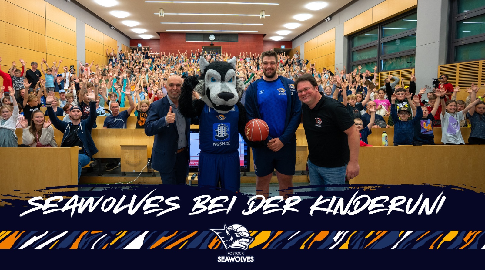 Kinderuni Rostock: Wolfis Auftritt war das Highlight
