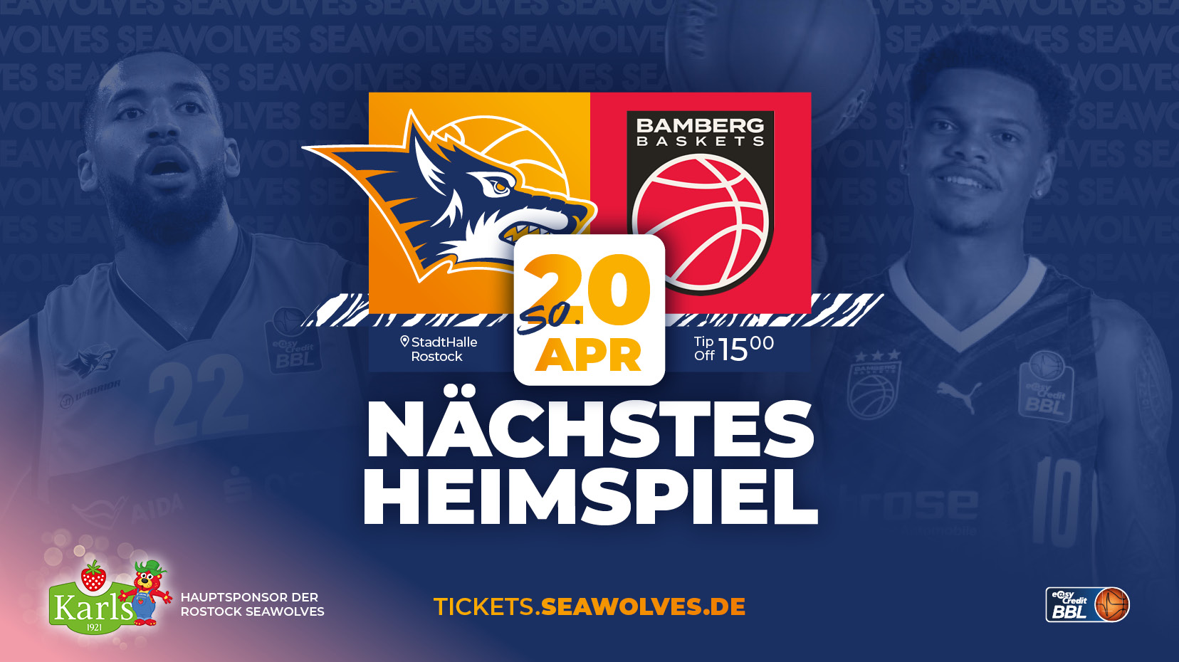 KARLS GAME DAY gegen Bamberg am Ostersonntag